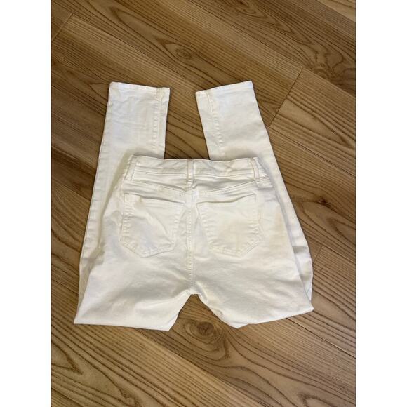 Loft Jeans The Girlfriend White Jeans Womens Size 00/24 - Picture 5 of 5